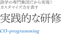 語学の専門集団だから実現！カスタマイズ力を表す実践的な研修